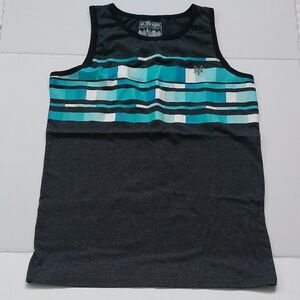 Zoo York Boys Striped Tank Top with‎ Teal and Black Size XL